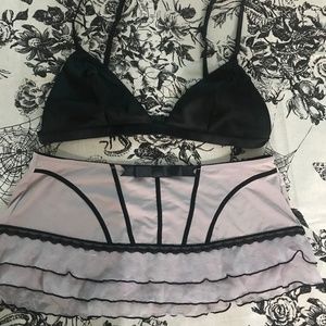 Victoria’s Secret black bra and Apt 9 Lingerie Set - Size Medium